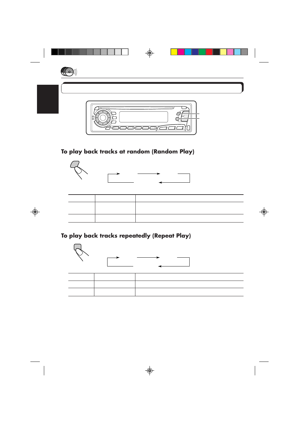 Selecting cd playback modes | JVC KD-SX878R User Manual | Page 36 / 46