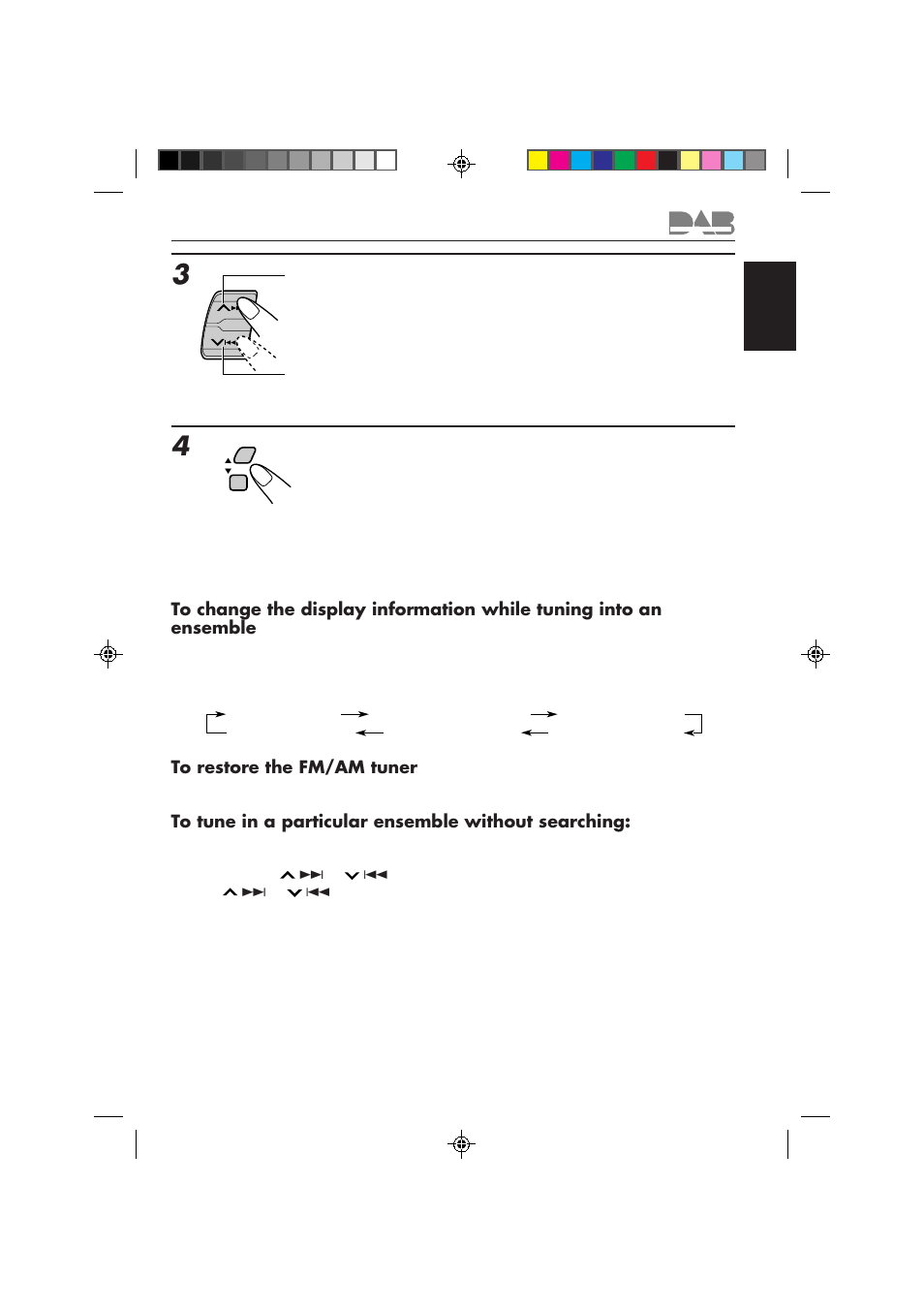 Start searching an ensemble, Select an service you want to listen to | JVC KD-SX878R User Manual | Page 39 / 46