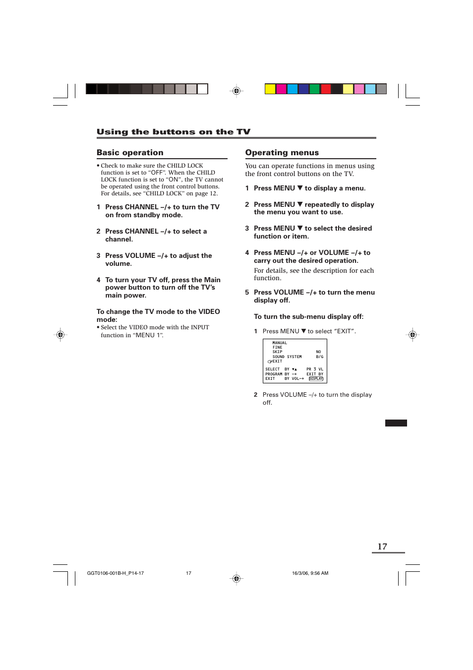 JVC AV-14F16 User Manual | Page 17 / 60