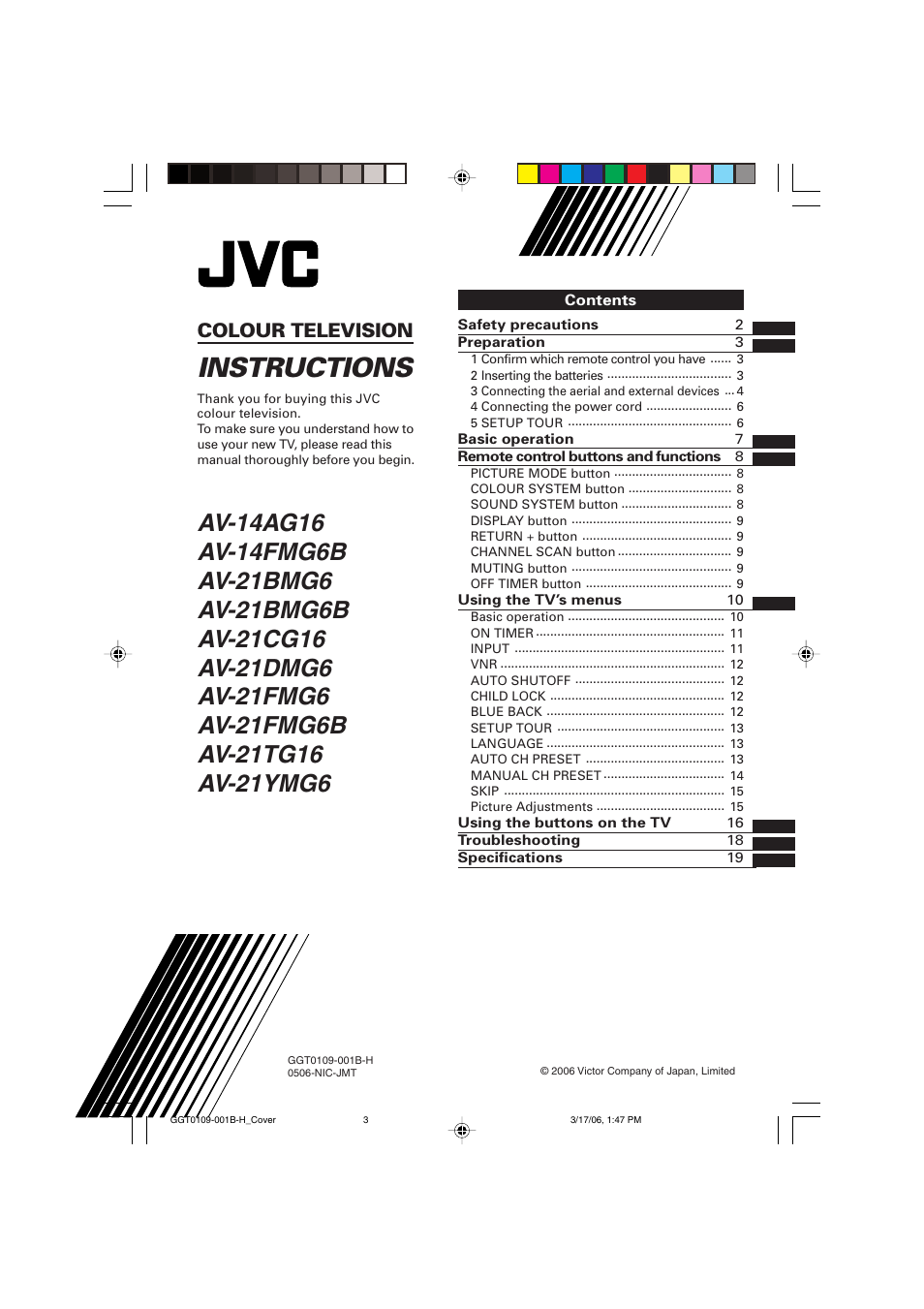 JVC AV-14F16 User Manual | Page 21 / 60