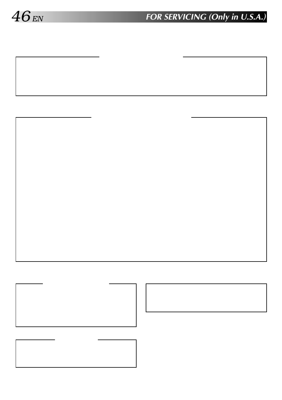 For servicing (only in u.s.a.), How to locate your jvc service center | JVC HR-J443U User Manual | Page 46 / 48