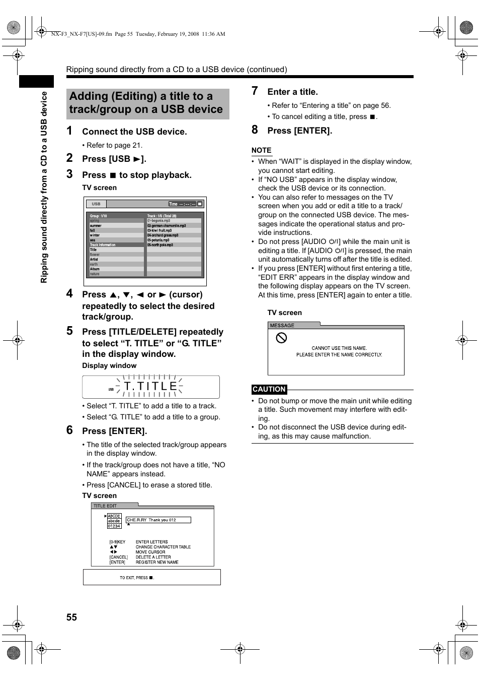 JVC CA-NXF7 User Manual | Page 58 / 76