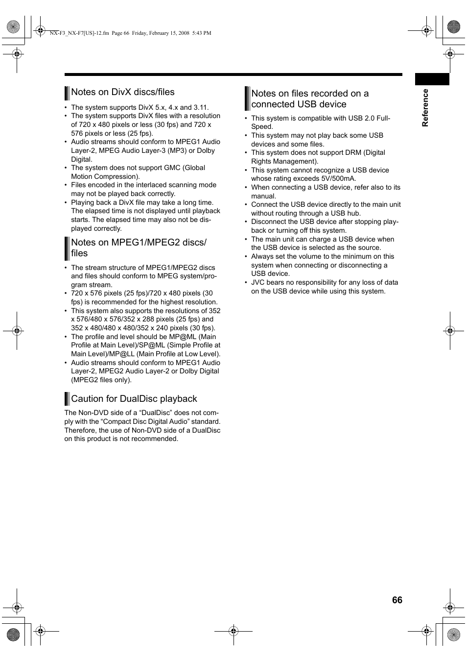 JVC CA-NXF7 User Manual | Page 69 / 76