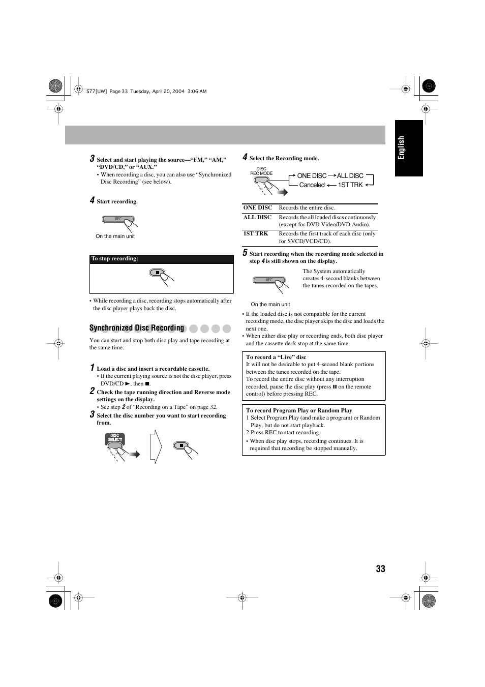 JVC UX-S77 User Manual | Page 37 / 155