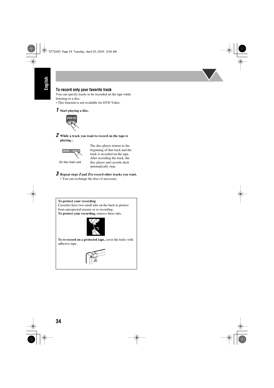JVC UX-S77 User Manual | Page 38 / 155