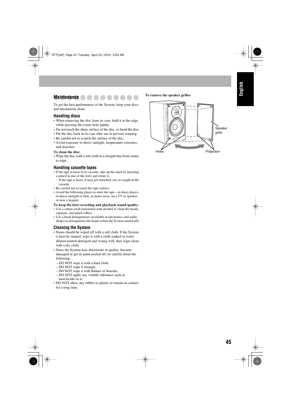 JVC UX-S77 User Manual | Page 49 / 155