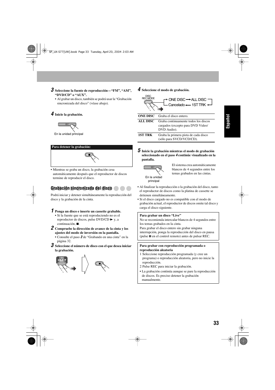 JVC UX-S77 User Manual | Page 87 / 155