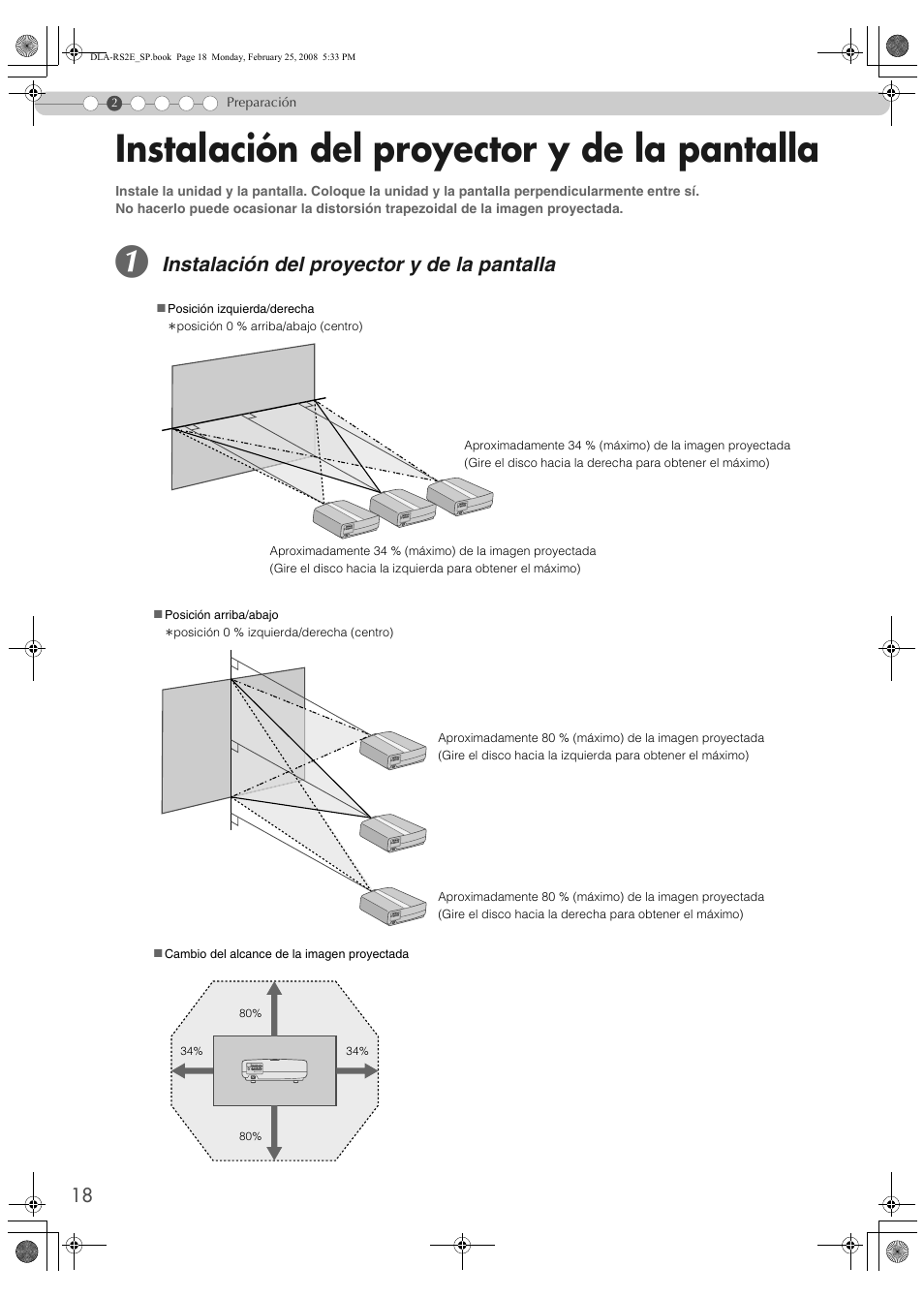 Instalación del proyector y de la pantalla | JVC LCT2441-001B User Manual | Page 126 / 162