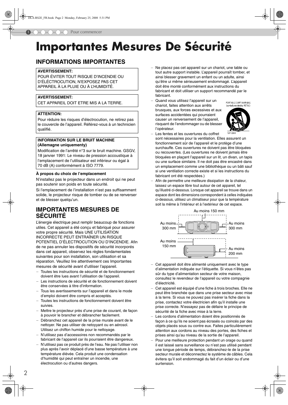 Pour commencer, Importantes mesures de sécurité, Informations importantes | JVC LCT2441-001B User Manual | Page 56 / 162