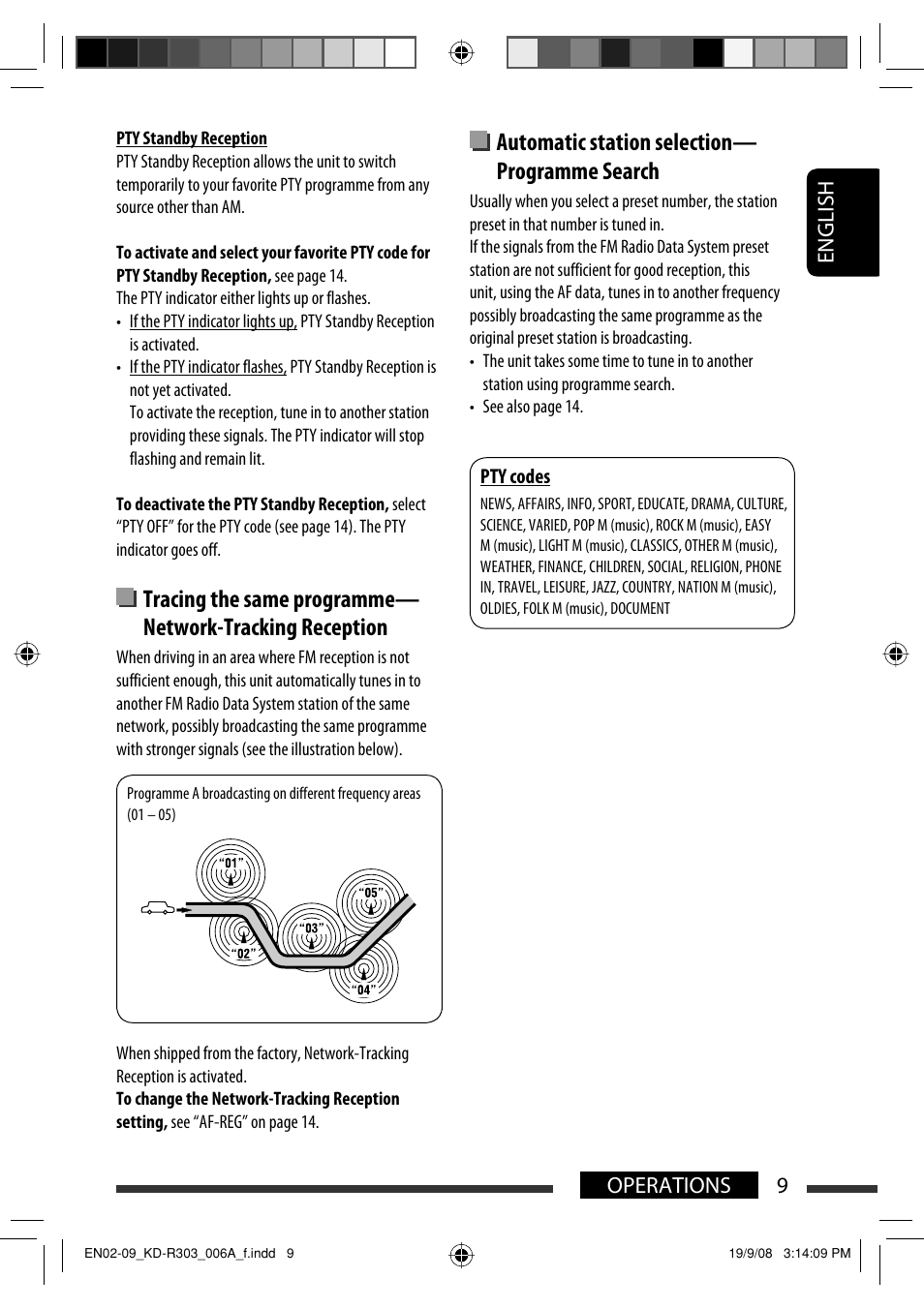 Automatic station selection— programme search, English 9 operations | JVC GET0568-013A User Manual | Page 35 / 152