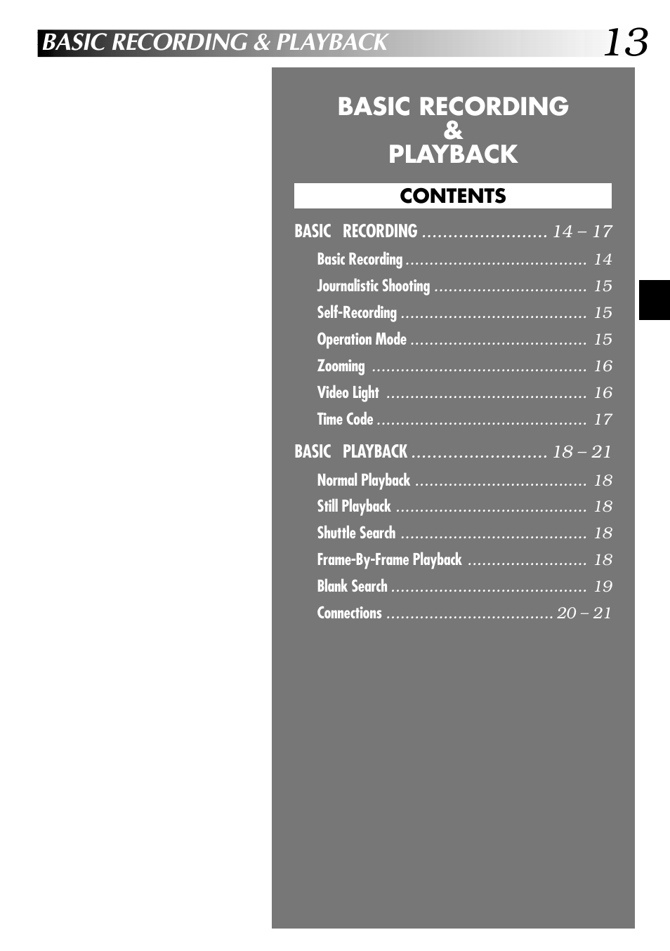 JVC GR-DVL315 User Manual | Page 13 / 68