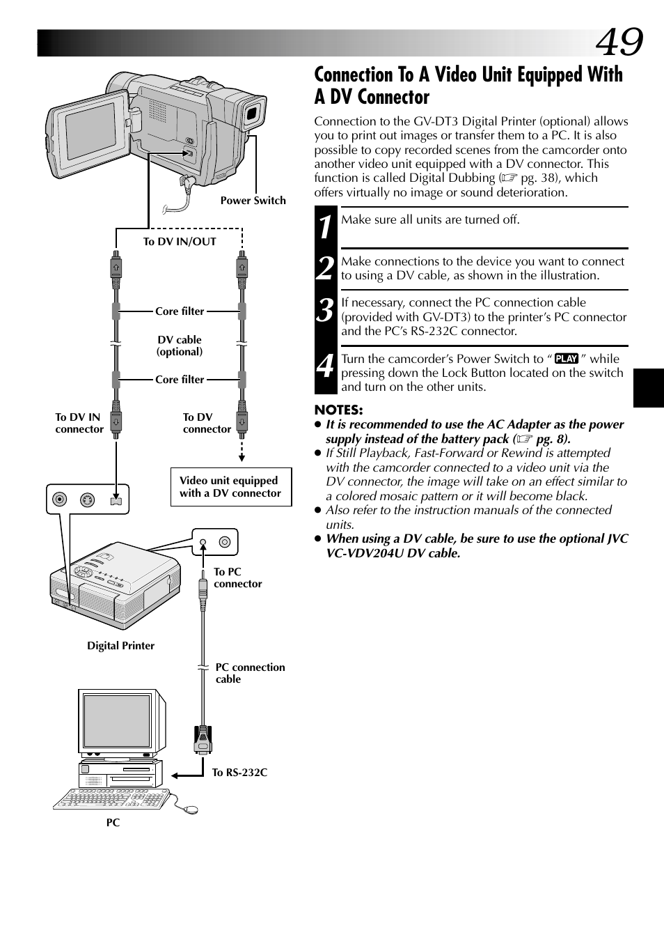 JVC GR-DVL315 User Manual | Page 49 / 68