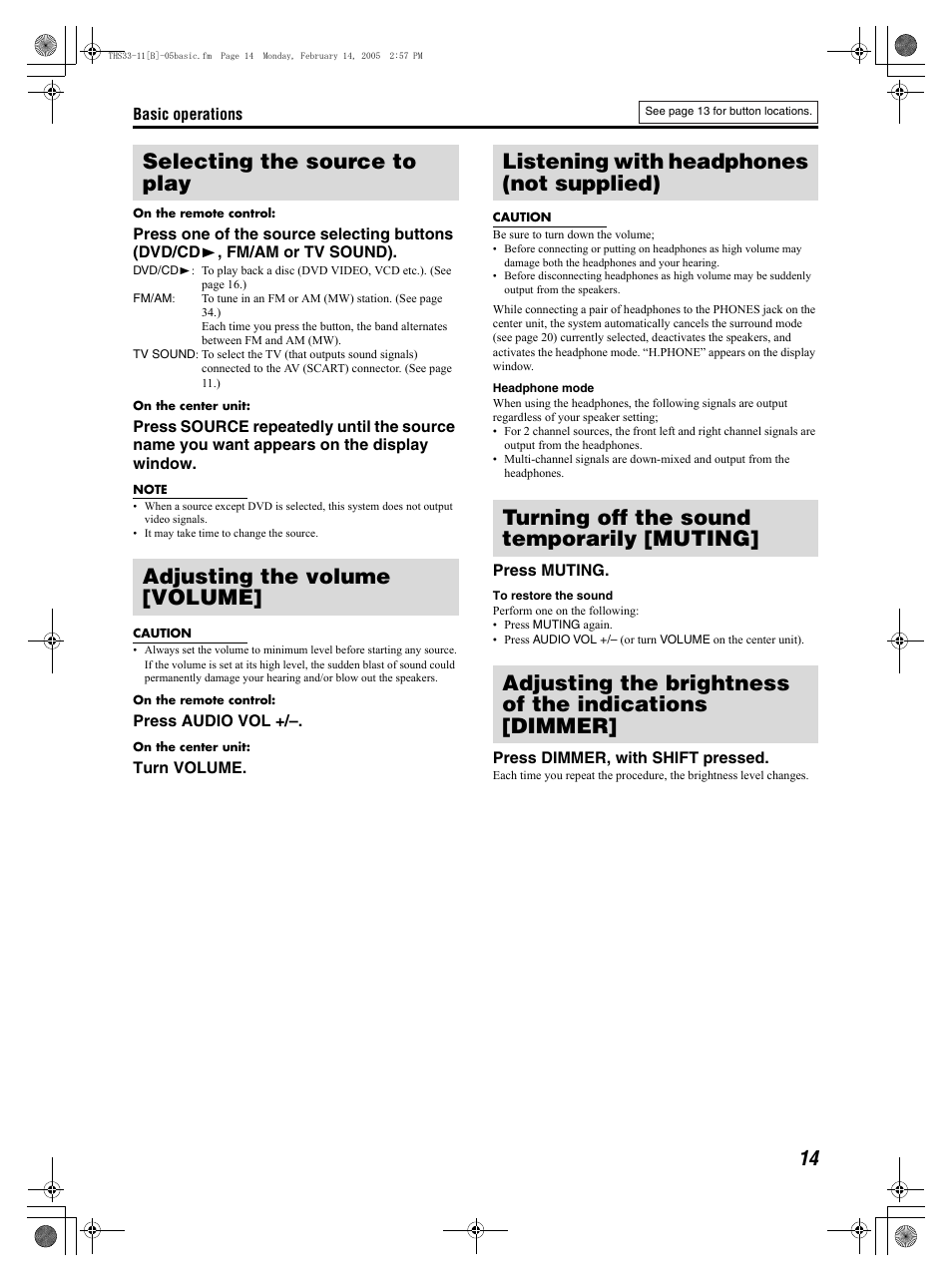 JVC SP-THS11F User Manual | Page 17 / 43