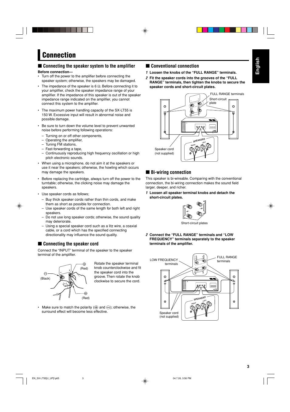 Connection | JVC SX-LT55U User Manual | Page 3 / 5