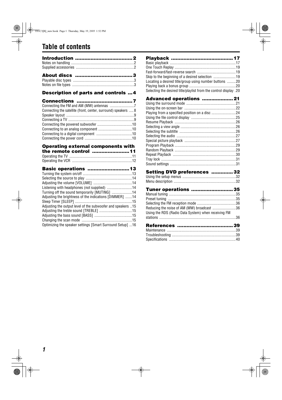 JVC SP-PWC3 User Manual | Page 4 / 44