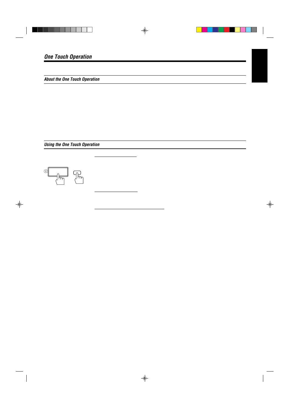 One touch operation, English | JVC AX-V5BK User Manual | Page 19 / 34