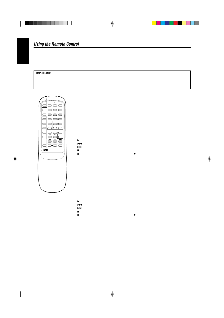 Using the remote control, English, Page 25 | JVC AX-V5BK User Manual | Page 30 / 34