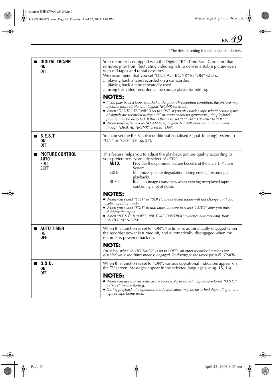 JVC HR-S7960E User Manual | Page 49 / 68