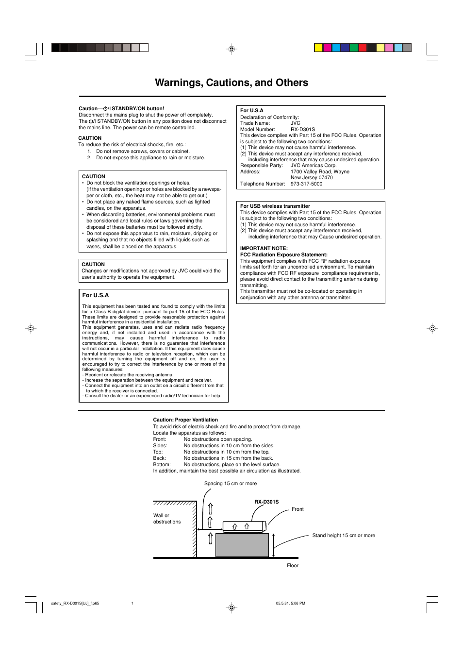 Warnings, cautions, and others | JVC LVT1321-010C User Manual | Page 2 / 45