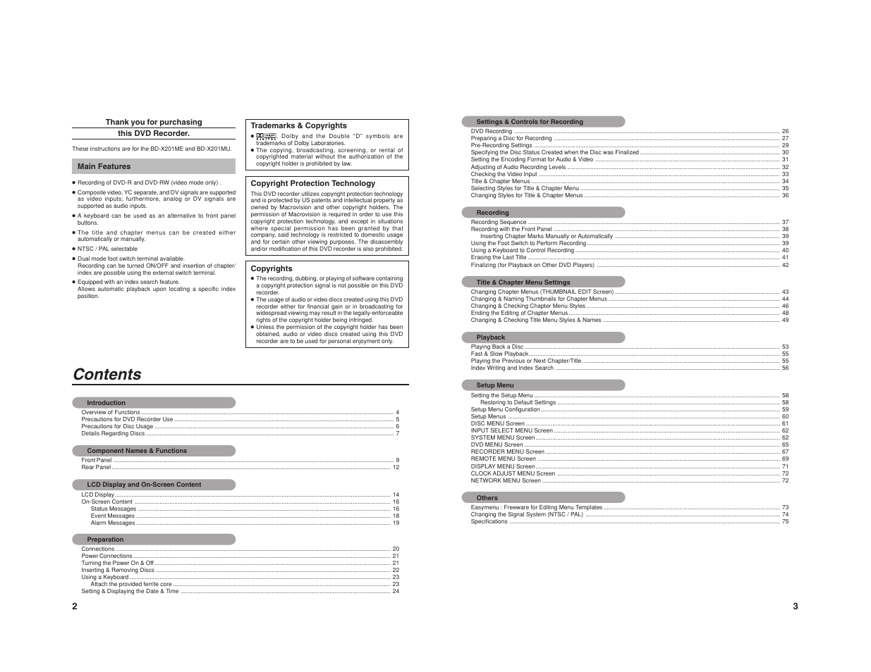 JVC BD-X201M User Manual | Page 7 / 45