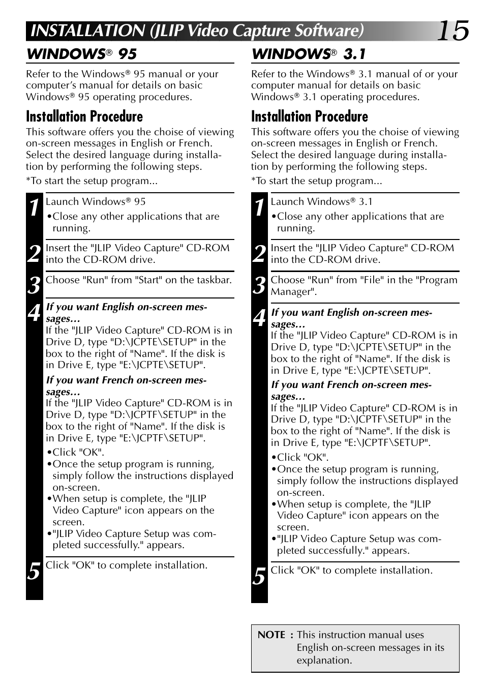 Installation (jlip video capture software) | JVC 0397MKV*UN*SN User Manual | Page 15 / 68