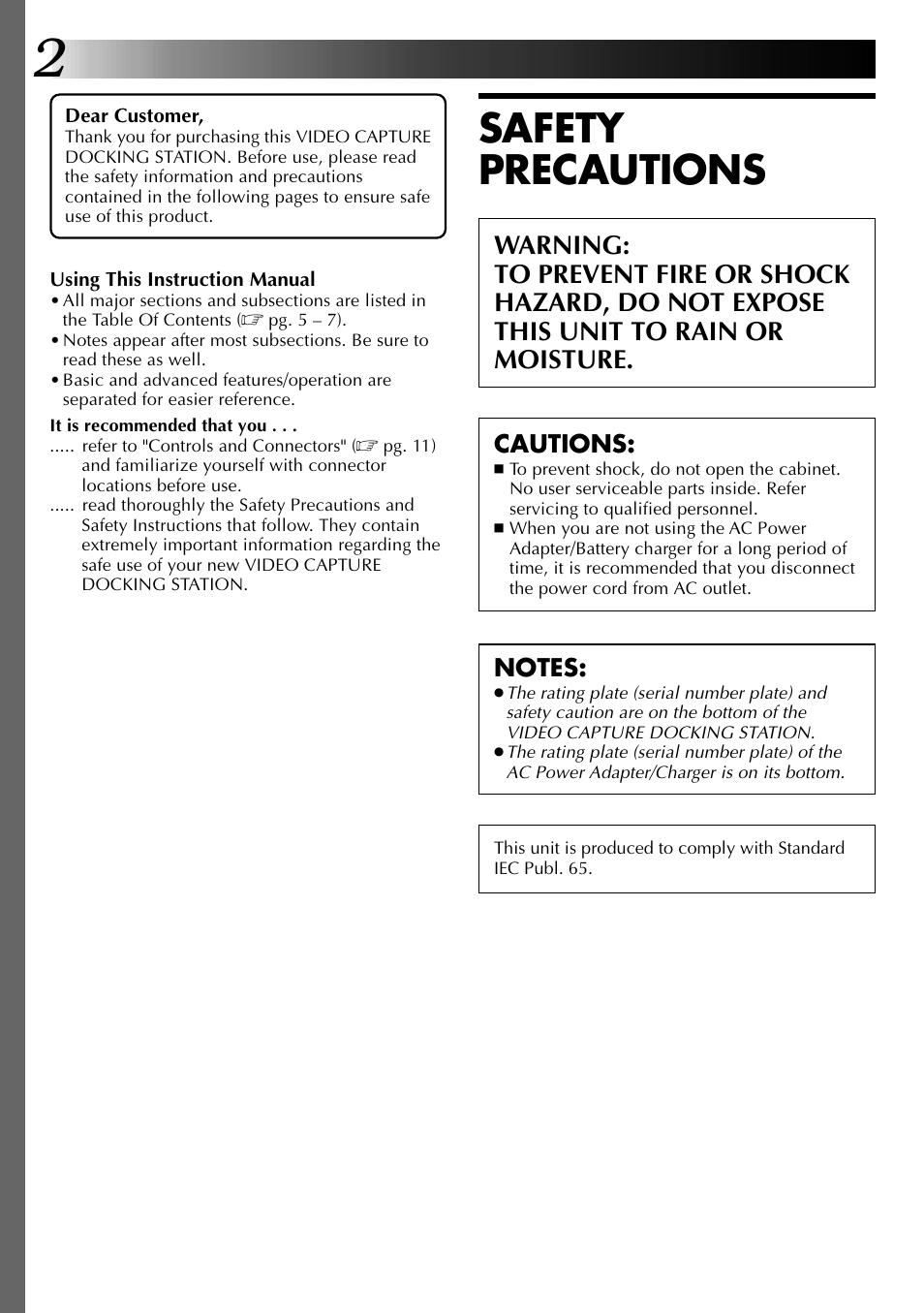 Safety precautions | JVC 0397MKV*UN*SN User Manual | Page 2 / 68