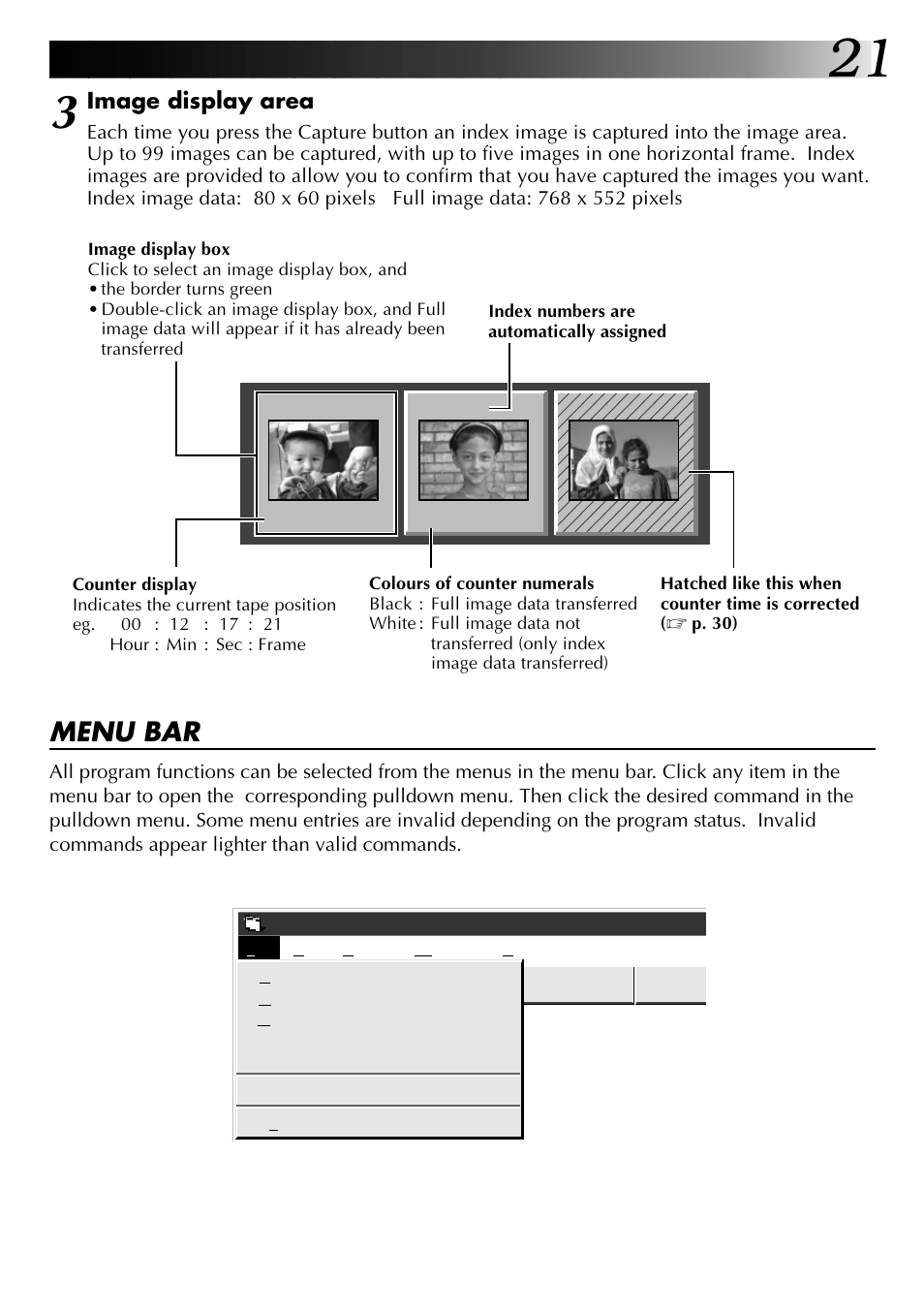 Menu bar | JVC 0397MKV*UN*SN User Manual | Page 21 / 68