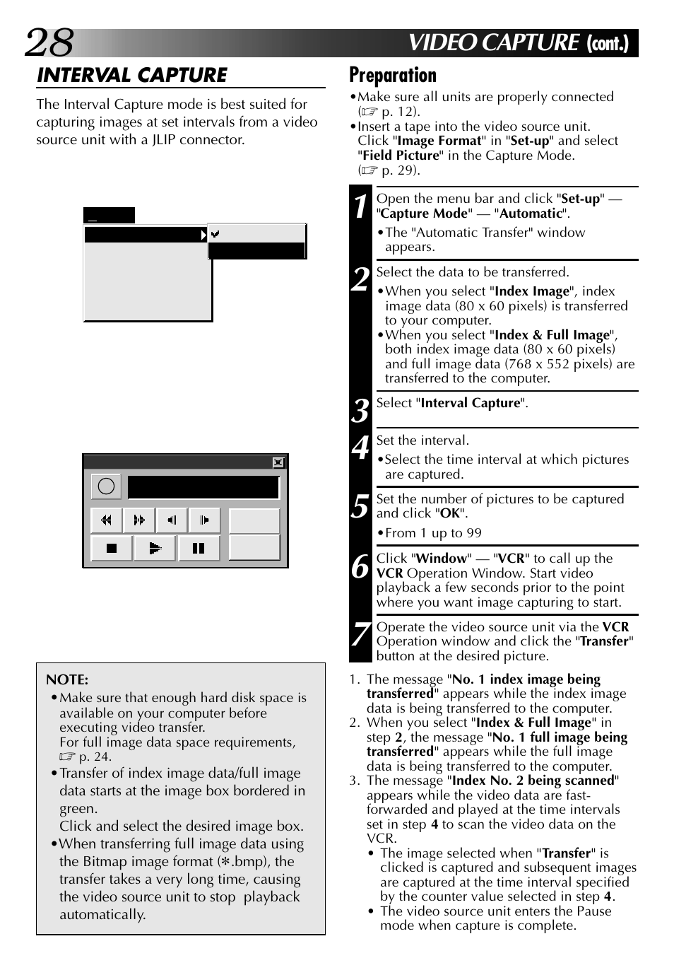 Video capture, Cont.), Preparation | JVC 0397MKV*UN*SN User Manual | Page 28 / 68