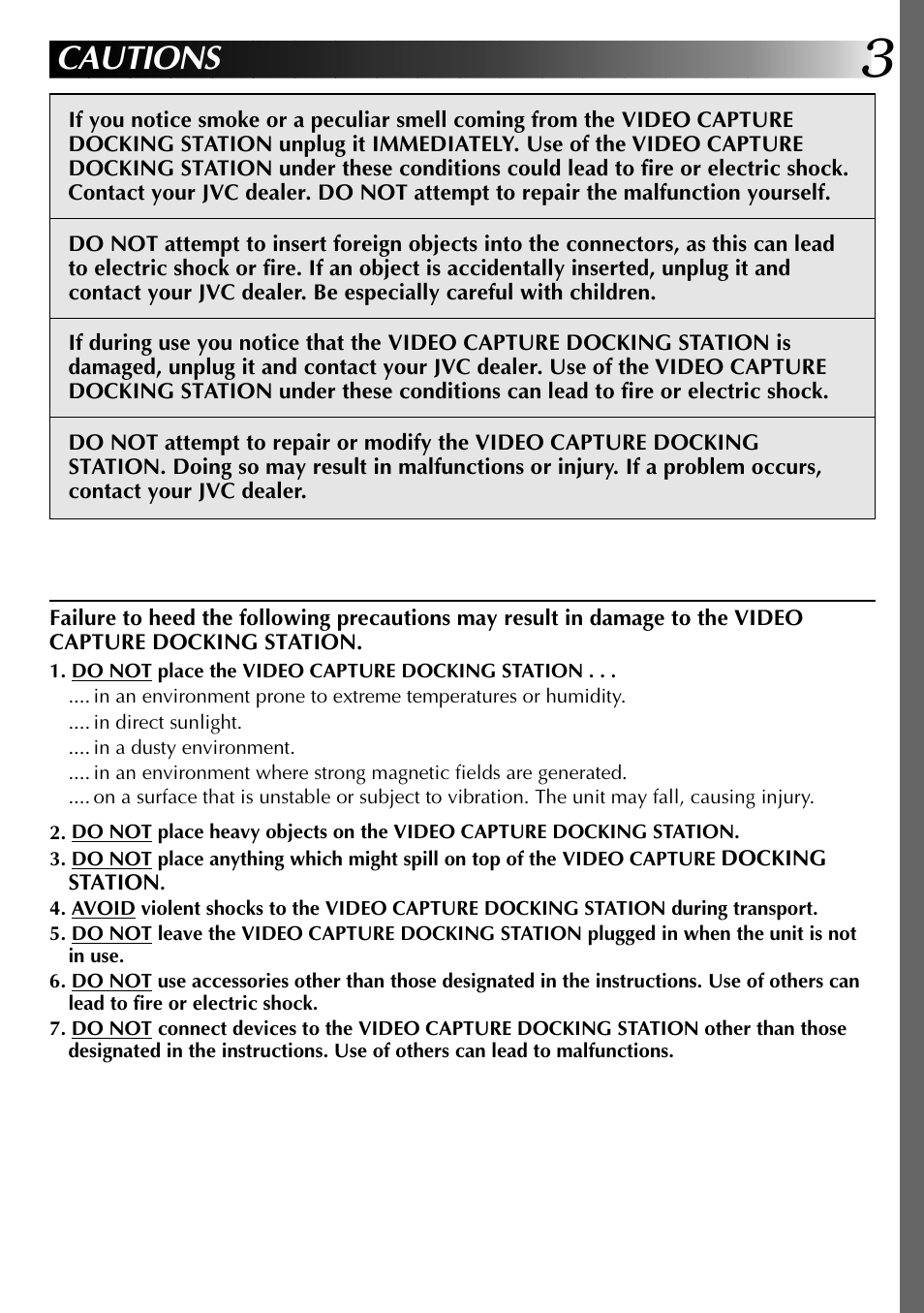 Cautions | JVC 0397MKV*UN*SN User Manual | Page 3 / 68