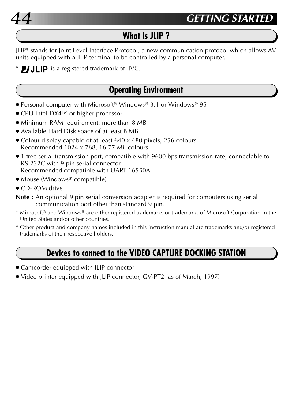 Getting started, What is jlip, Operating environment | JVC 0397MKV*UN*SN User Manual | Page 44 / 68