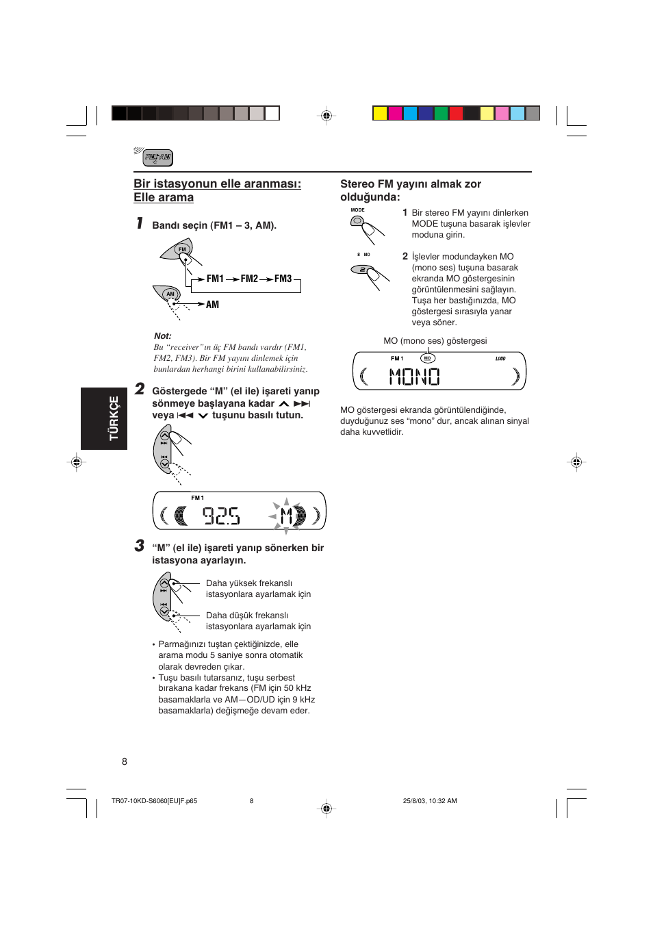 Bir istasyonun elle aranmasω: elle arama | JVC KD-S6060 User Manual | Page 68 / 82