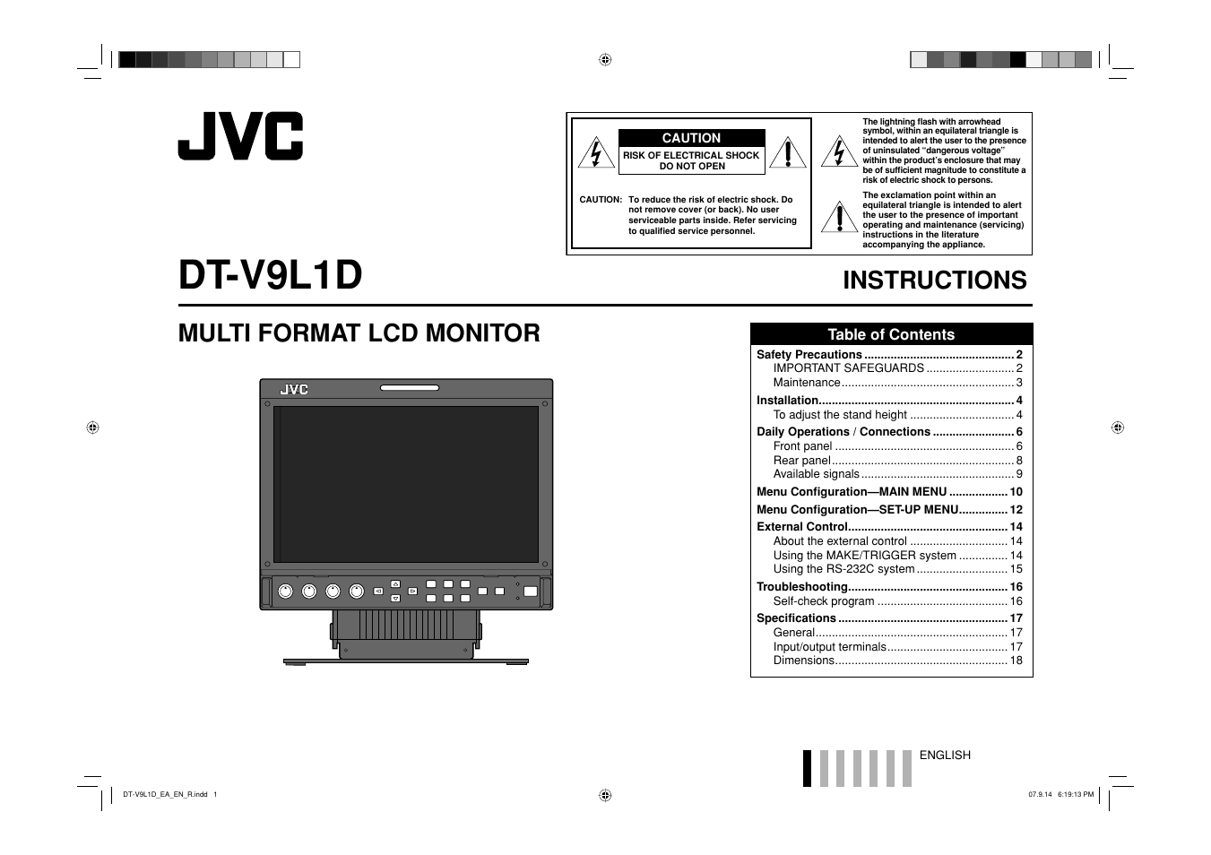 JVC DT-V9L1D User Manual | 18 pages