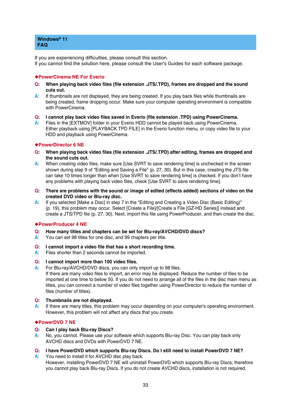 JVC Everio GZ-HD30 User Manual | Page 33 / 48