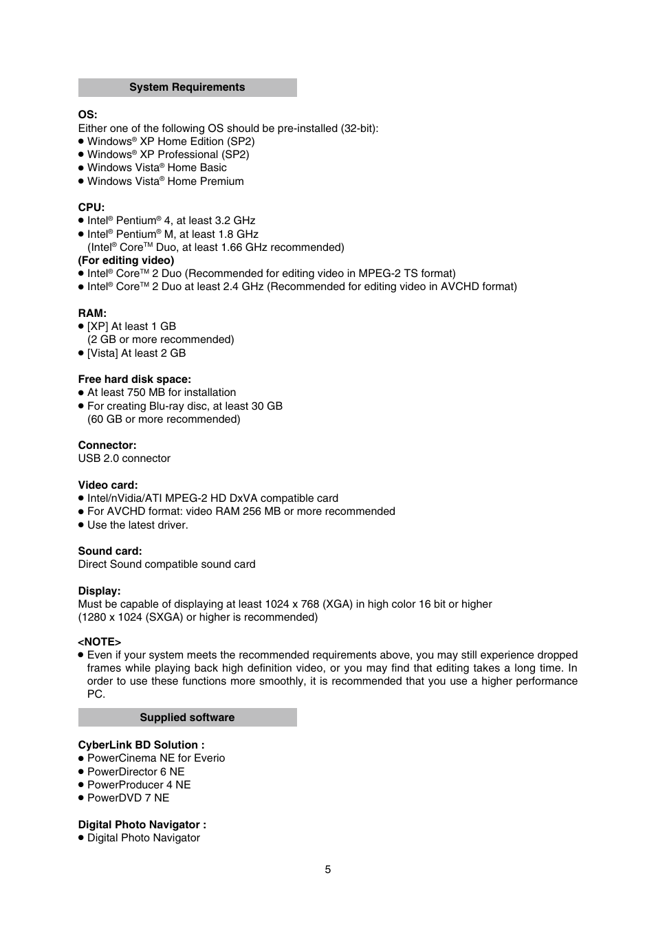 JVC Everio GZ-HD30 User Manual | Page 5 / 48