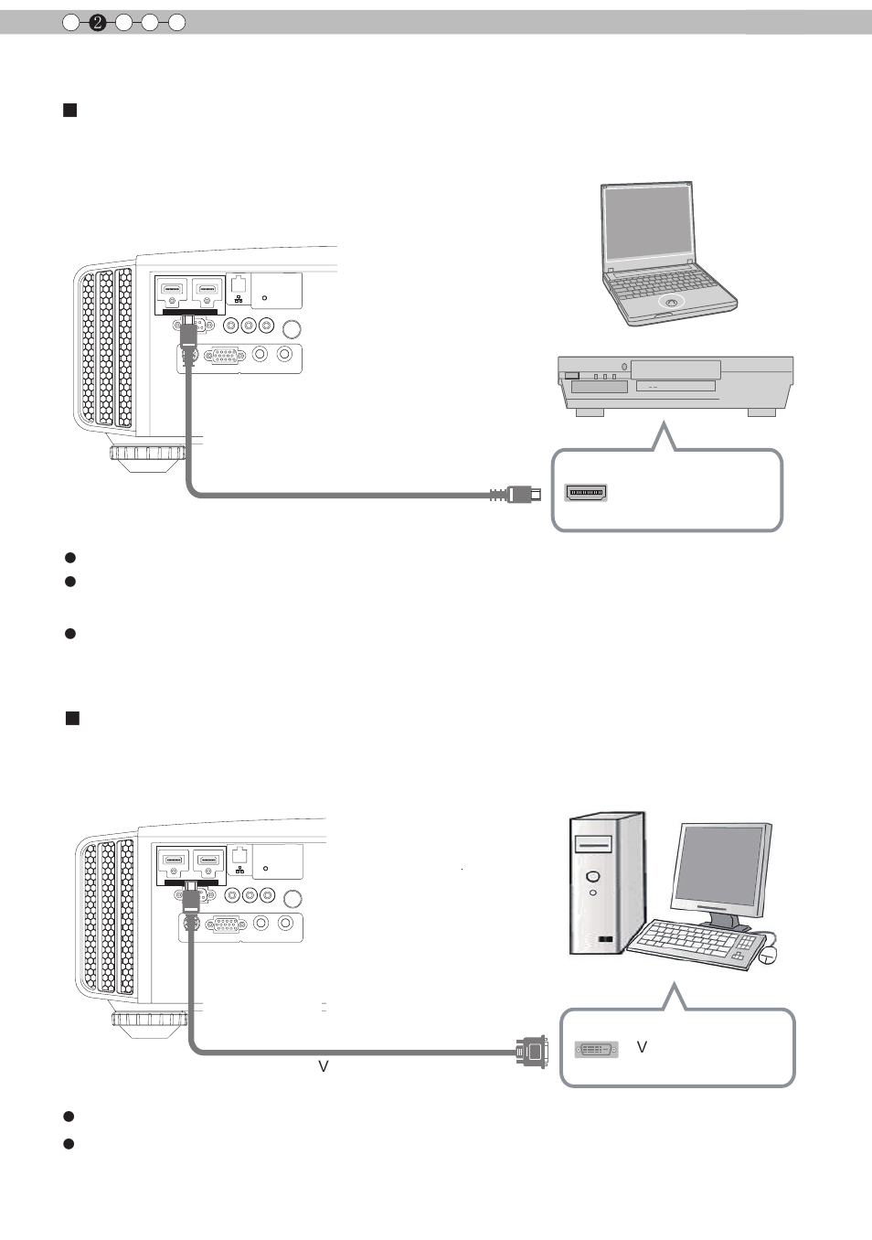 About the connection (continued), Connecting via hdmi cable, Connecting via hdmi-dvi conversion cable | Preparation 2, This unit, This unit bd/dvd recorder, Hdmi cable (sold separately) hdmi output terminal | JVC D-ILA DLA-RS60 User Manual | Page 26 / 78