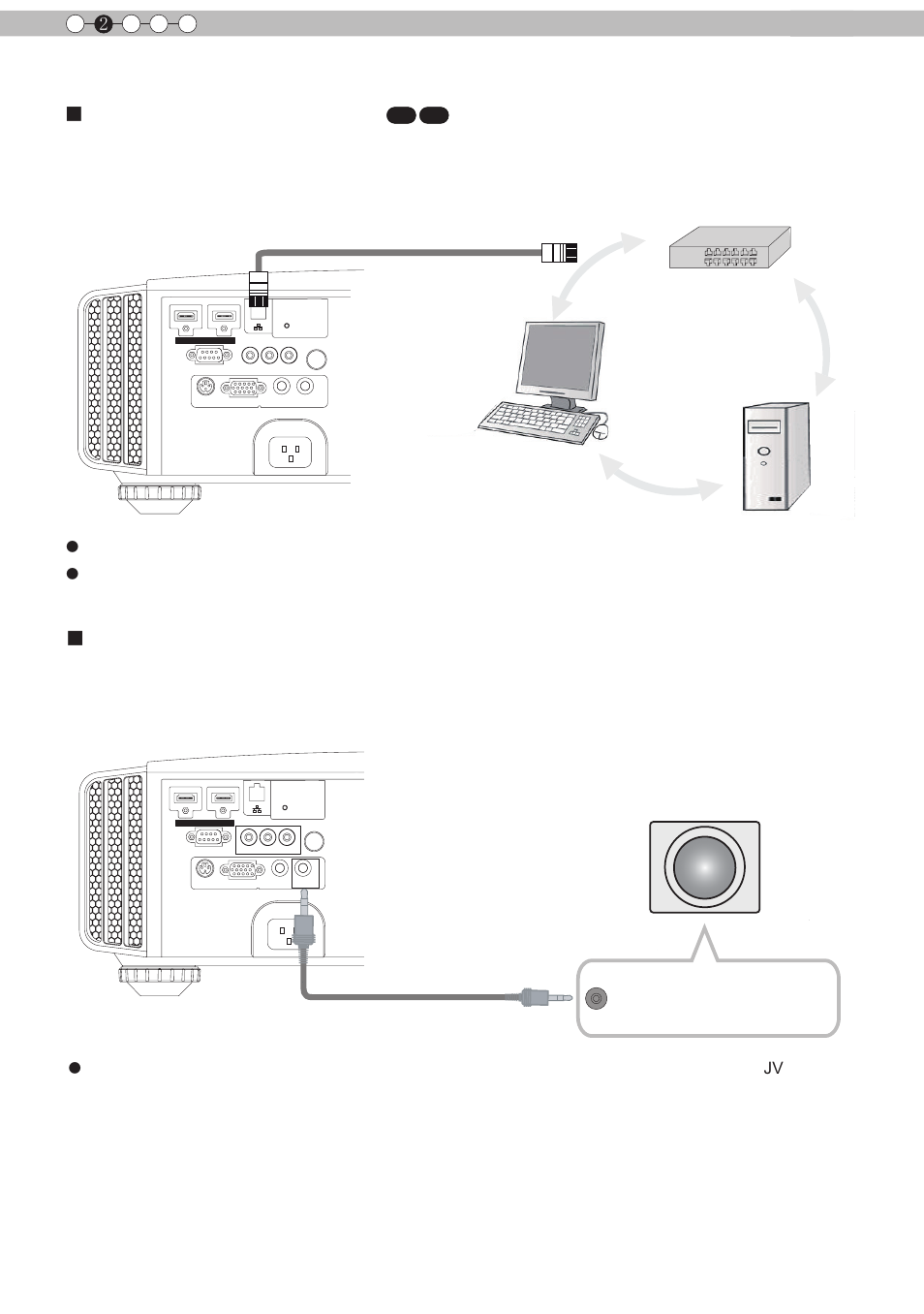 About the connection (continued), Connected by lan terminal, Connected by a remote terminal | Preparation 2, This unit, Connection cable (sold separately), Connection cable(sold separately) | JVC D-ILA DLA-RS60 User Manual | Page 30 / 78