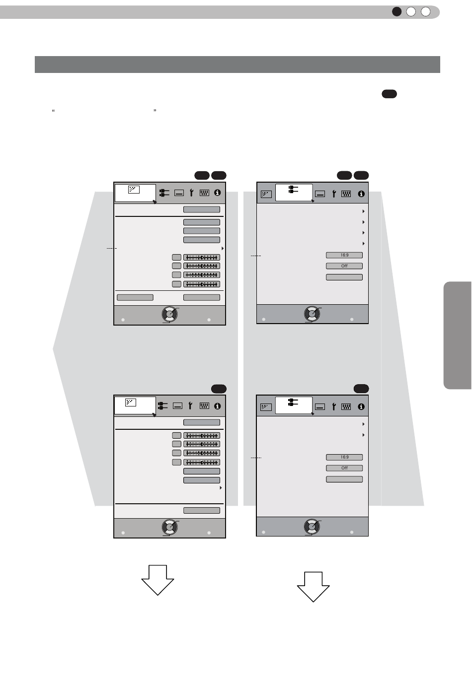 Adjustments and settings in the menu, Structure of the menu hierarchy (summary), Operation | English | JVC D-ILA DLA-RS60 User Manual | Page 37 / 78