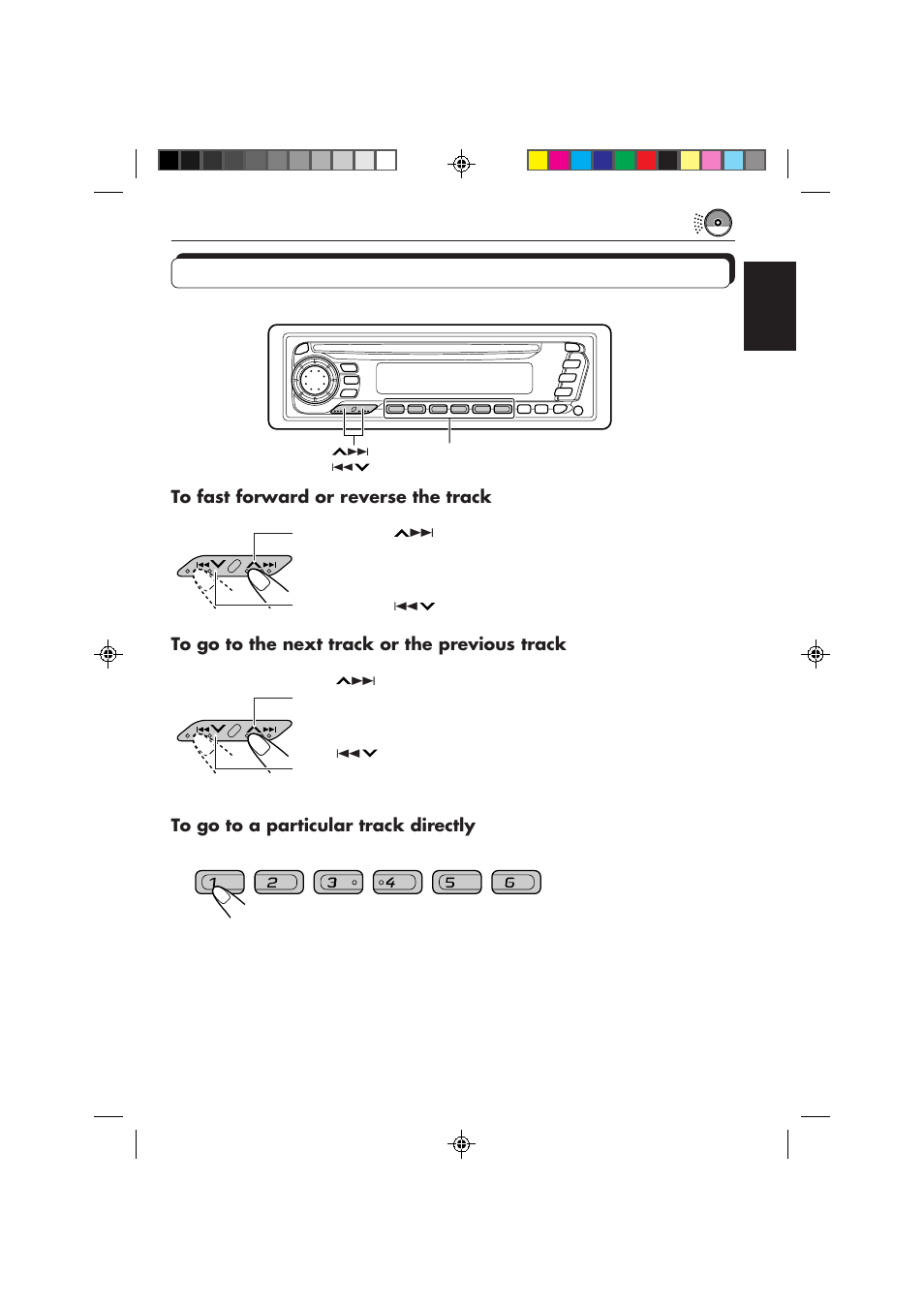 Locating a track or a particular portion on a cd | JVC KD-S757R User Manual | Page 19 / 38