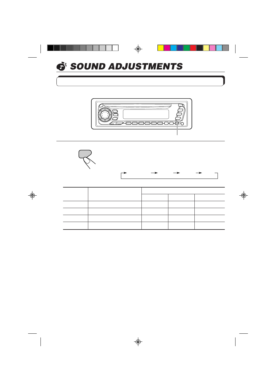 Sound adjustments, Selecting preset sound control modes, Call up the sound control mode you want | JVC KD-S757R User Manual | Page 22 / 38