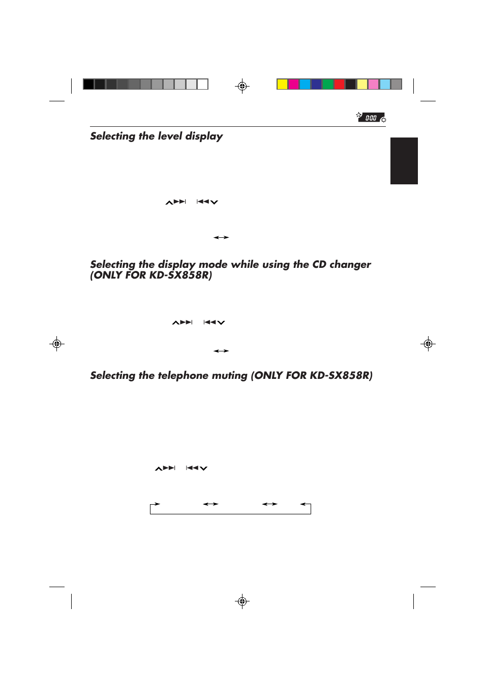 Selecting the level display | JVC KD-S757R User Manual | Page 29 / 38