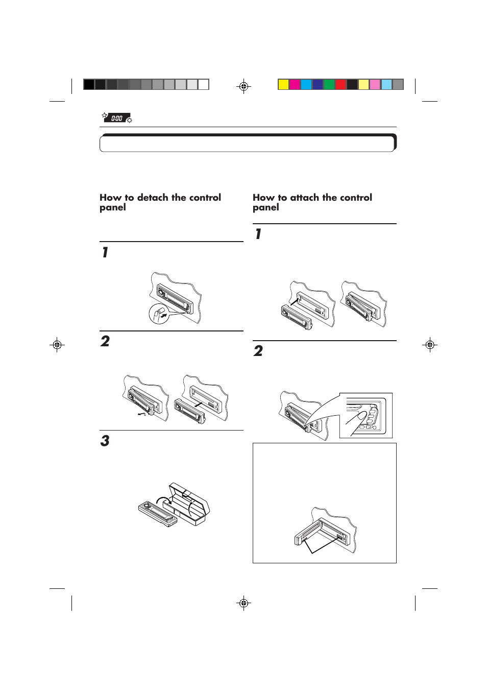 Detaching the control panel | JVC KD-S757R User Manual | Page 30 / 38