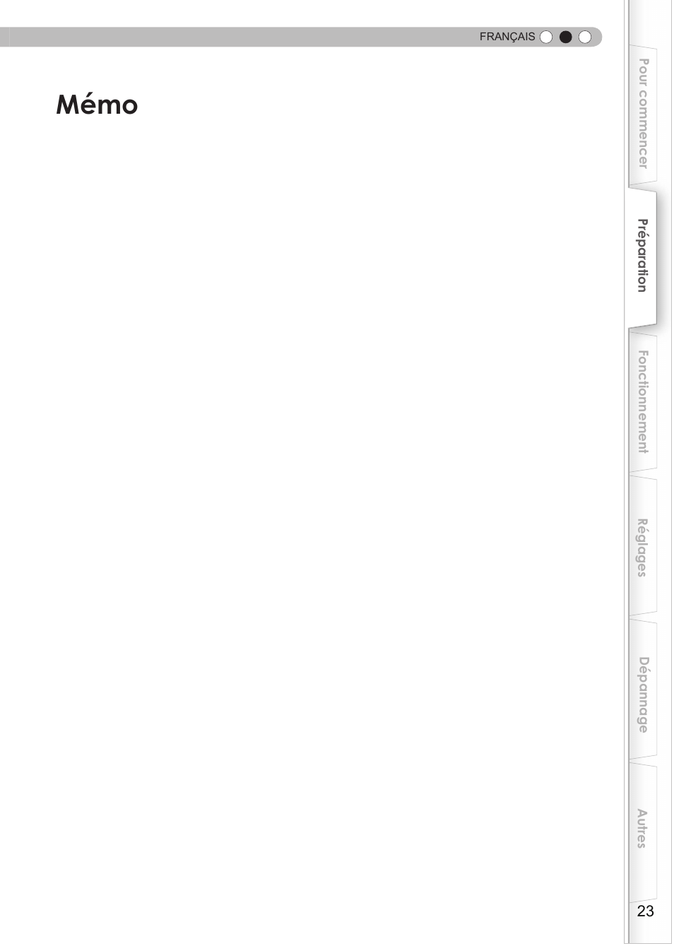 Mémo | JVC DLA-RS35 User Manual | Page 85 / 185