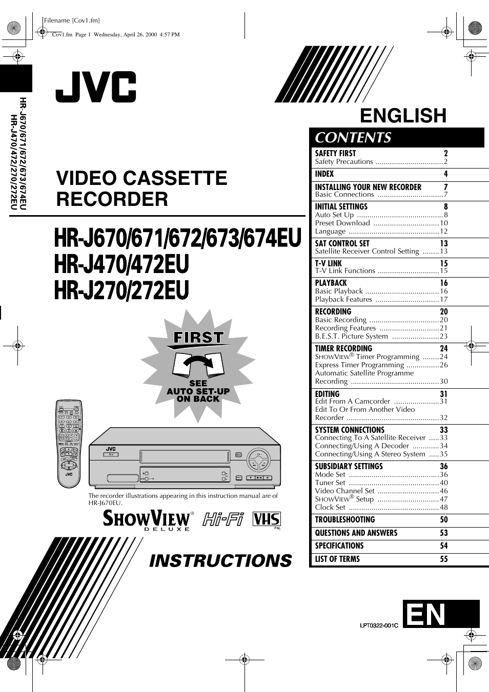 JVC HR-272EU User Manual | 56 pages