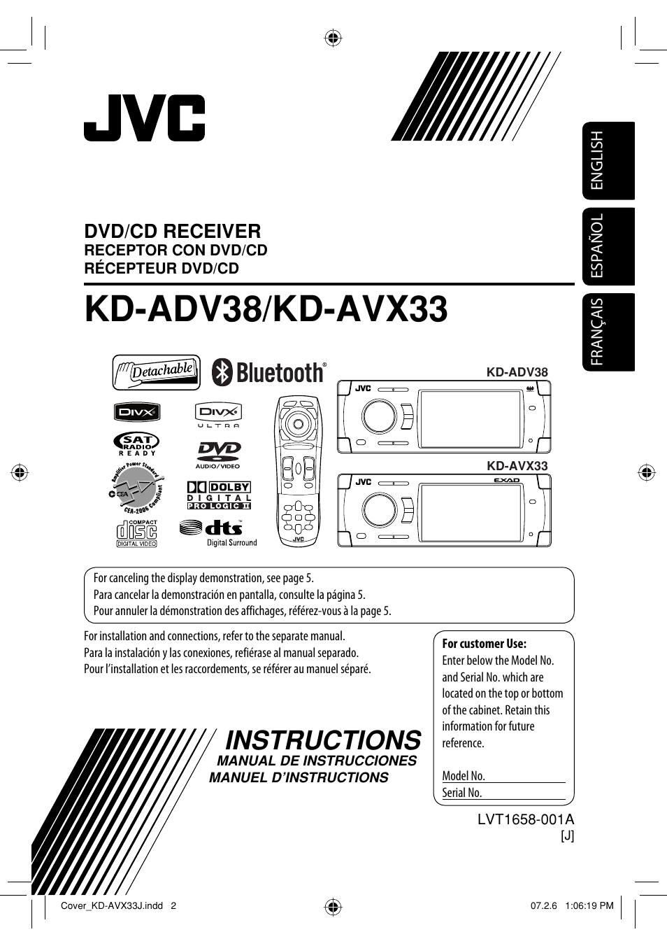 JVC KD-AVX33 User Manual | 382 pages