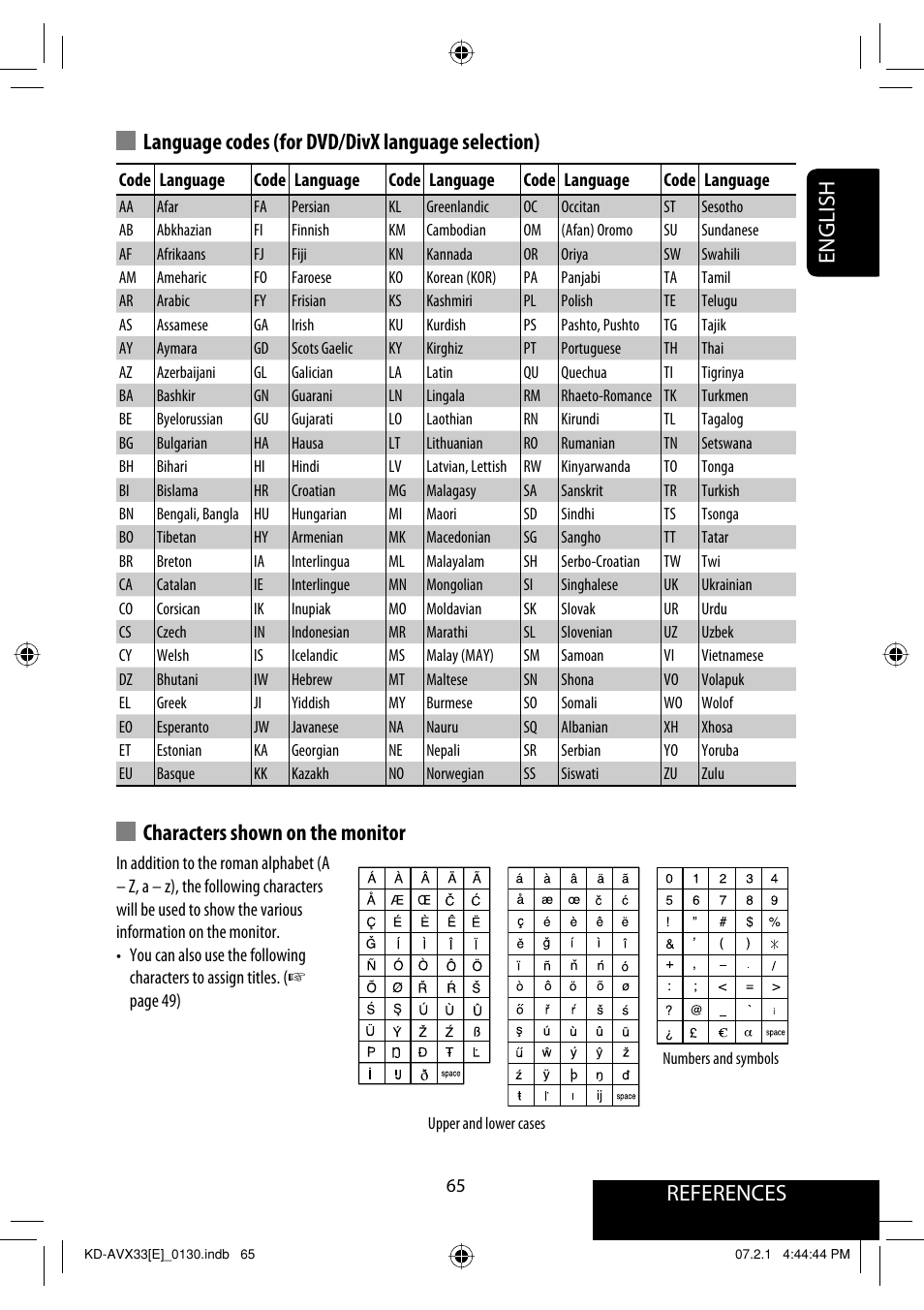 References english | JVC KD-AVX33 User Manual | Page 145 / 382