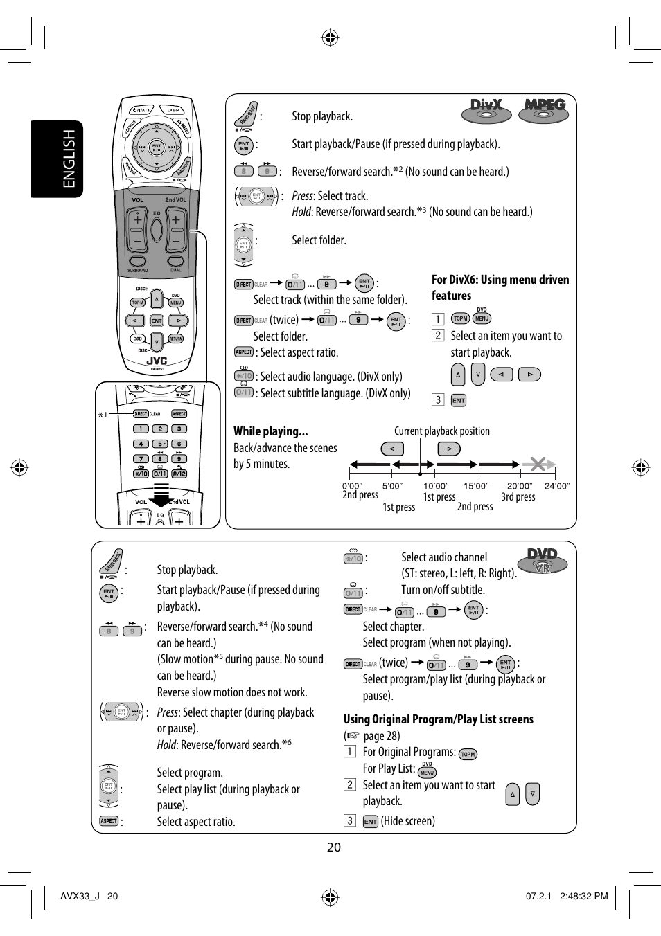 English | JVC KD-AVX33 User Manual | Page 20 / 382