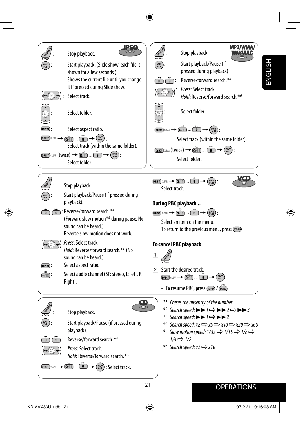 Operations, English | JVC KD-AVX33 User Manual | Page 257 / 382