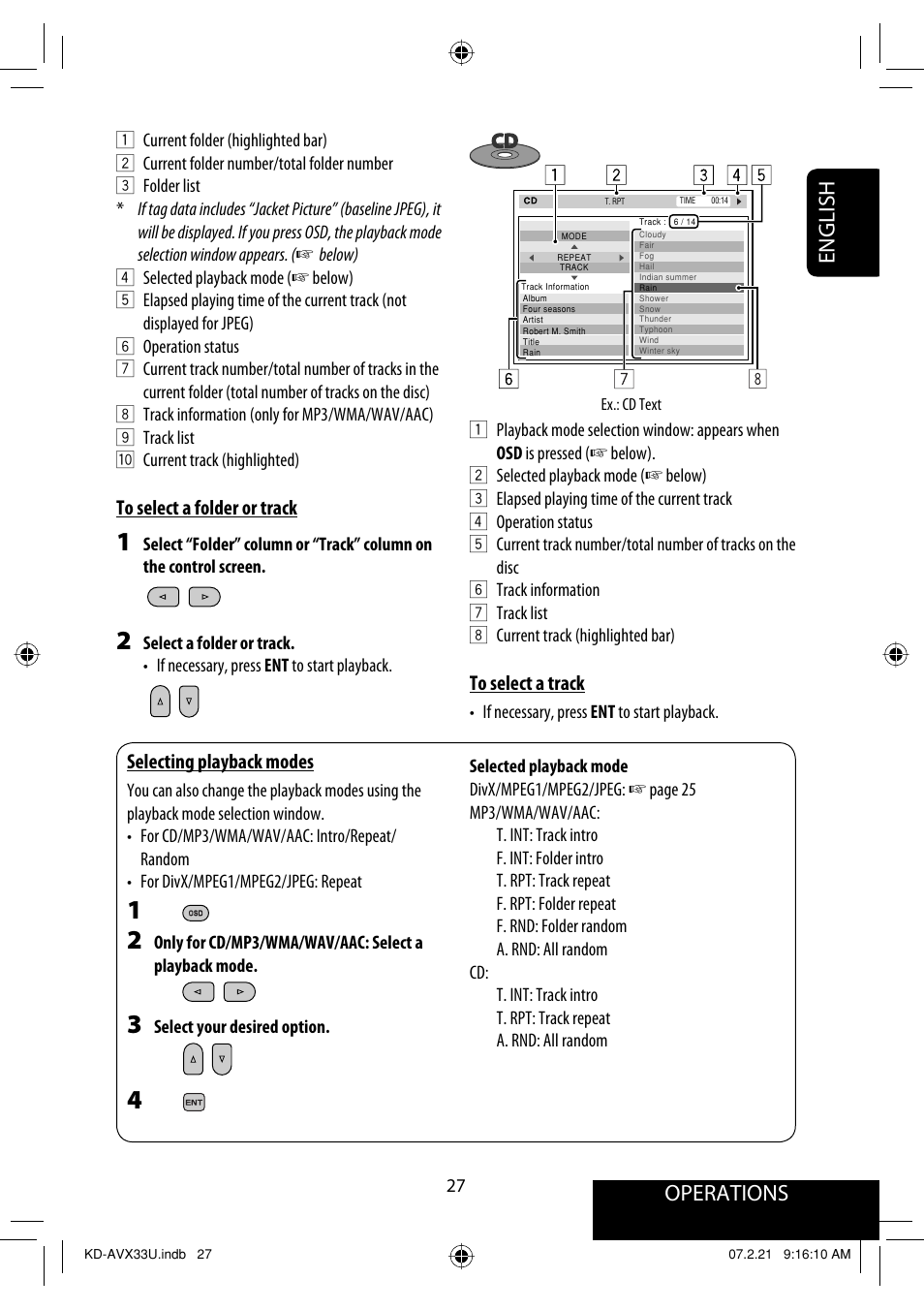 Operations, English | JVC KD-AVX33 User Manual | Page 263 / 382