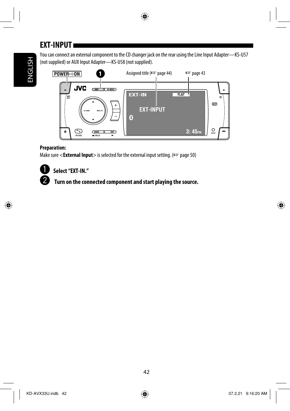 Ext-input, English | JVC KD-AVX33 User Manual | Page 278 / 382