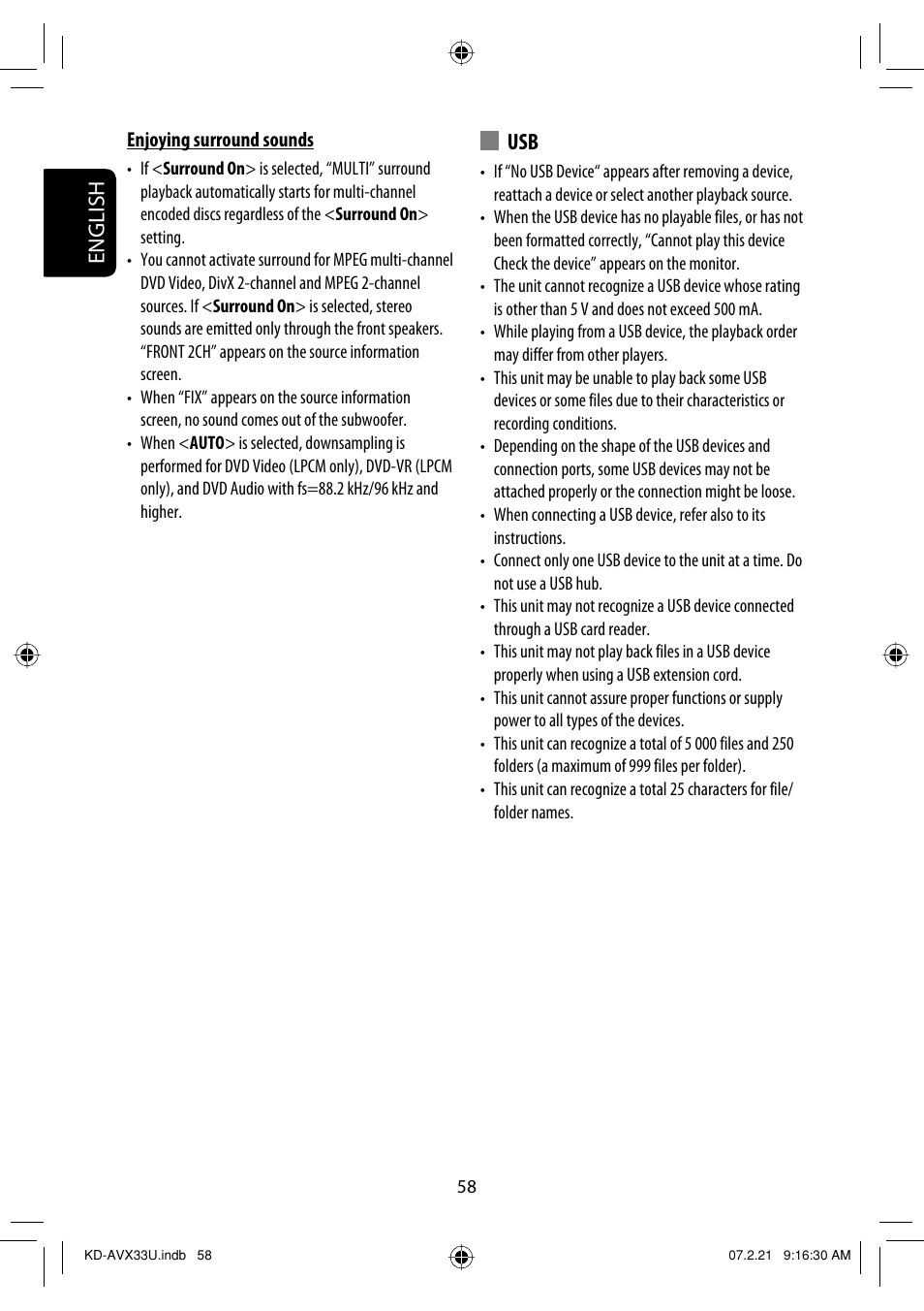 English | JVC KD-AVX33 User Manual | Page 294 / 382